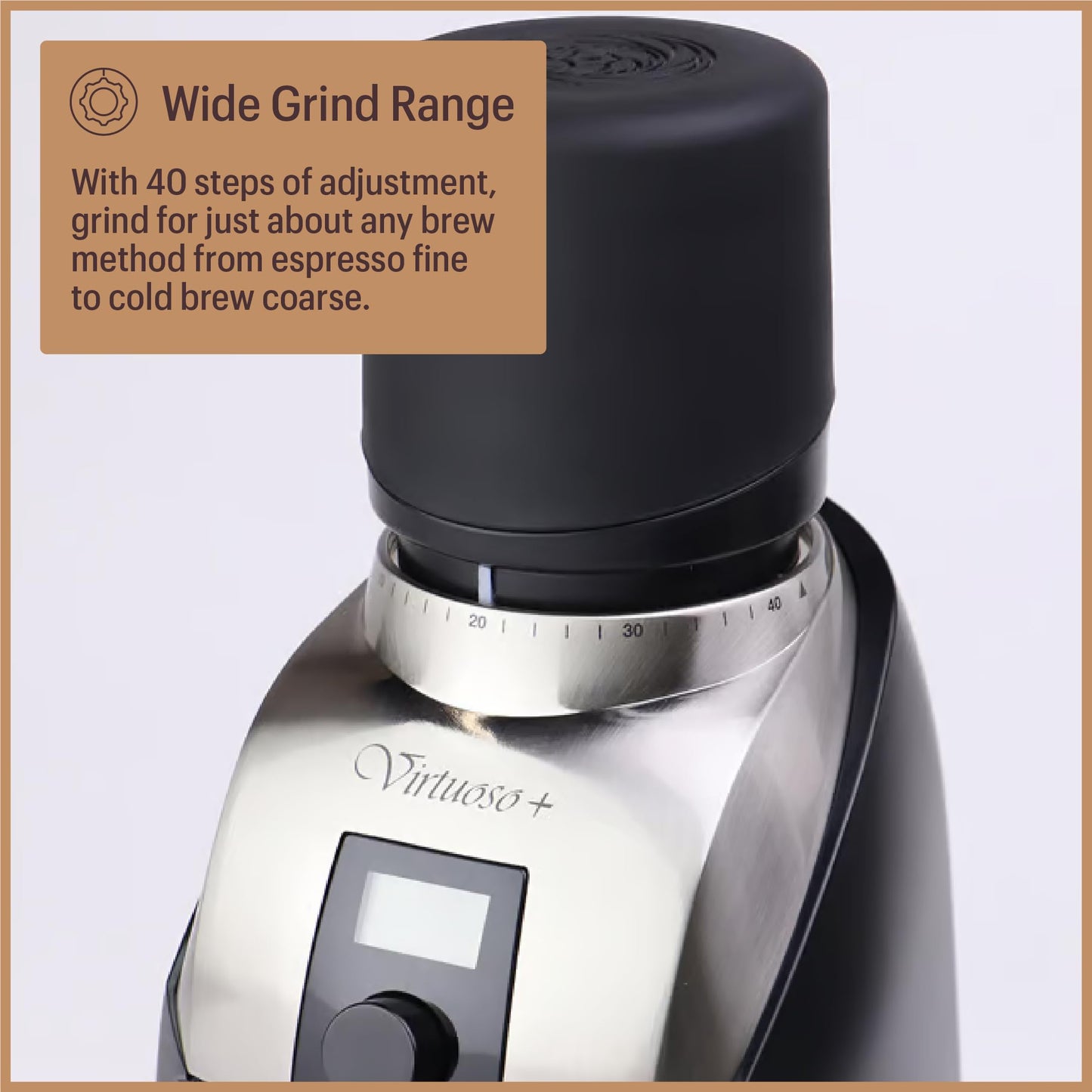 Baratza Virtuoso+ Premium Burr Coffee Grinder – Black