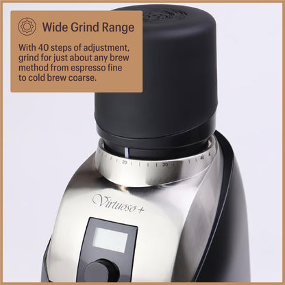 Baratza Virtuoso+ Premium Burr Coffee Grinder – Black