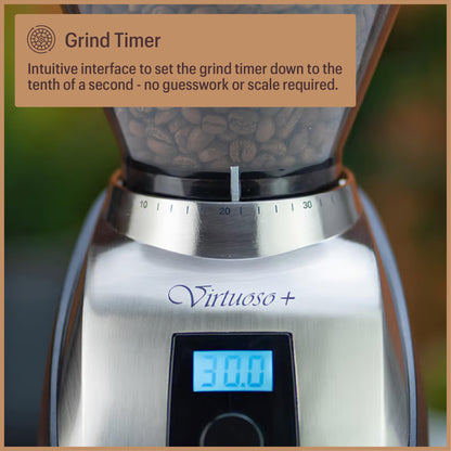 Baratza Virtuoso+ Premium Burr Coffee Grinder – Black