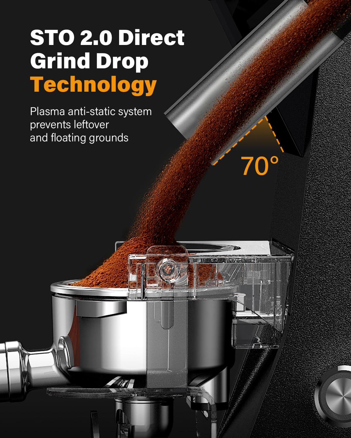 SHARDOR 64mm Precision Burr Espresso Coffee Grinder with 100 Grind Settings