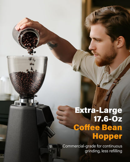 SHARDOR 64mm Precision Burr Espresso Coffee Grinder with 100 Grind Settings