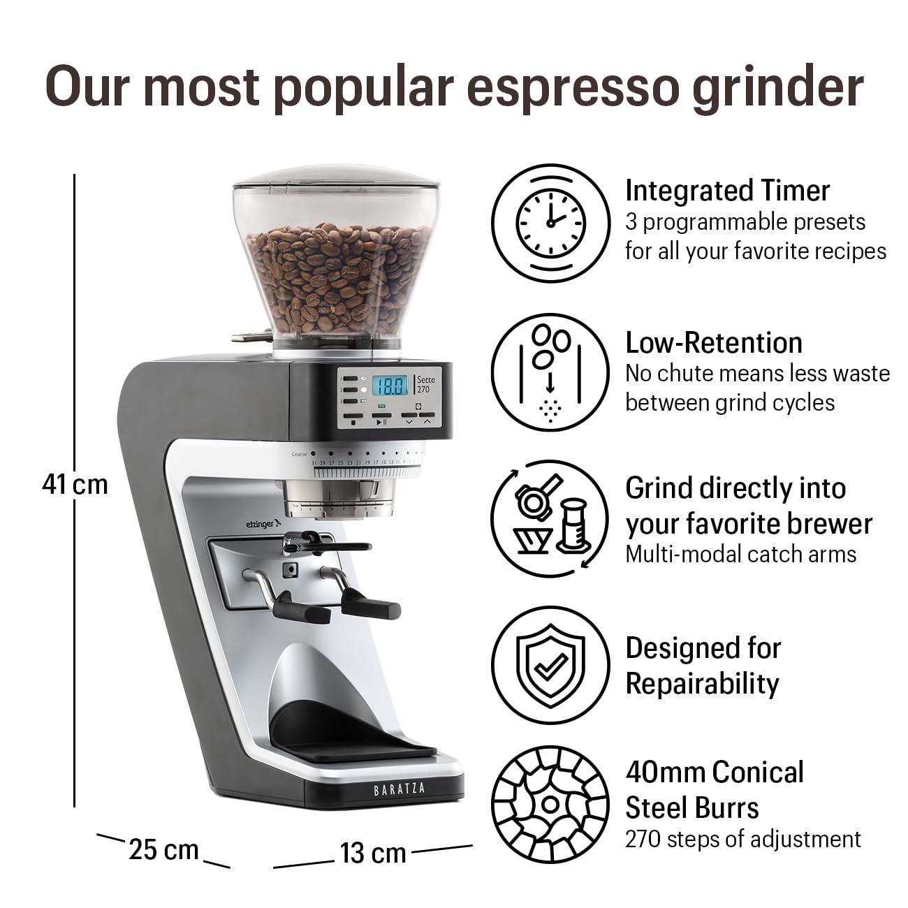 Baratza Sette 270 High-Speed Conical Burr Coffee Grinder