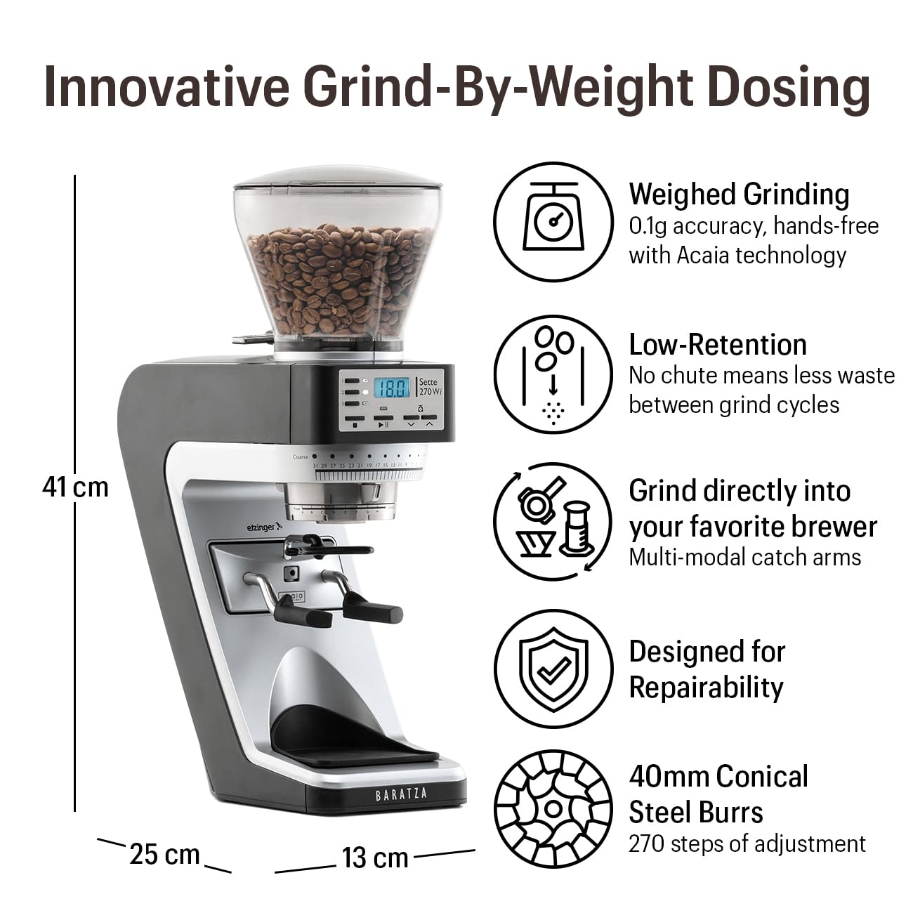 Baratza Sette 270Wi Grind-by-Weight Conical Burr Coffee Grinder