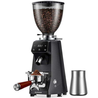 SHARDOR 64mm Precision Burr Espresso Coffee Grinder with 100 Grind Settings